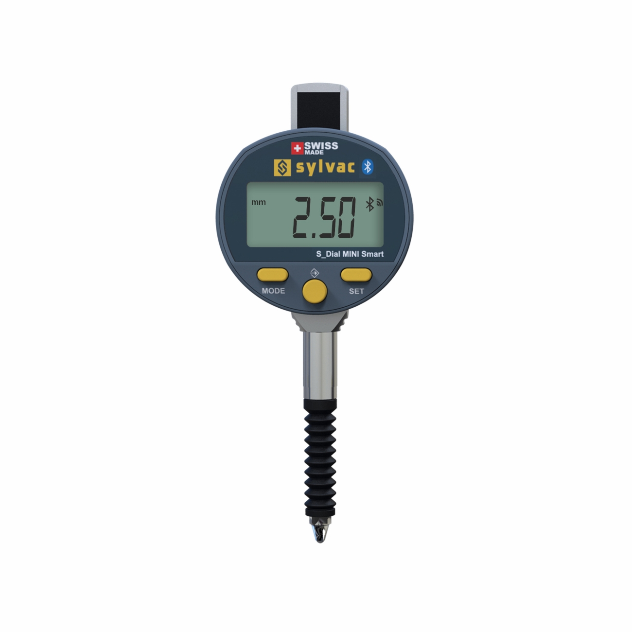 1b6ce625-2ff1-448e-ad30-190eb84d5d78 Comparatore digitale IP67 Ø 45 con Bluetooth® e preset S_Dial Mini Smart SYLVAC