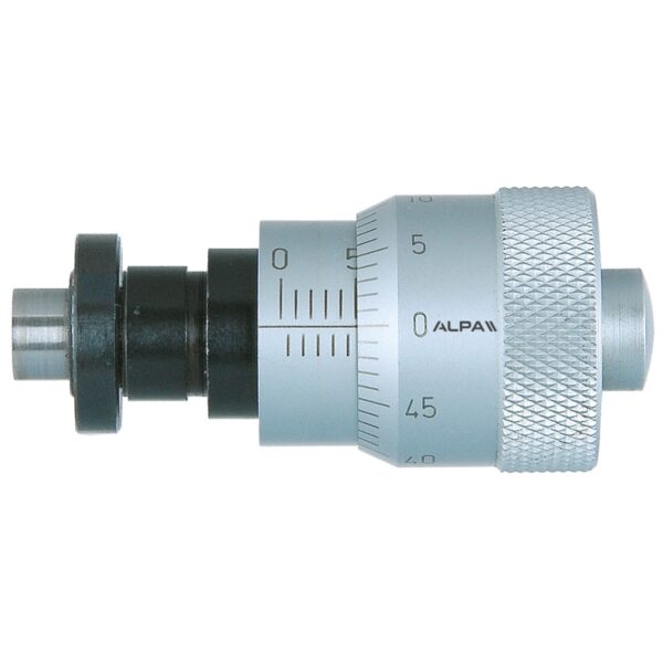 Micrometer head with large thimble 0-6.5 mm travel ALPA BB135